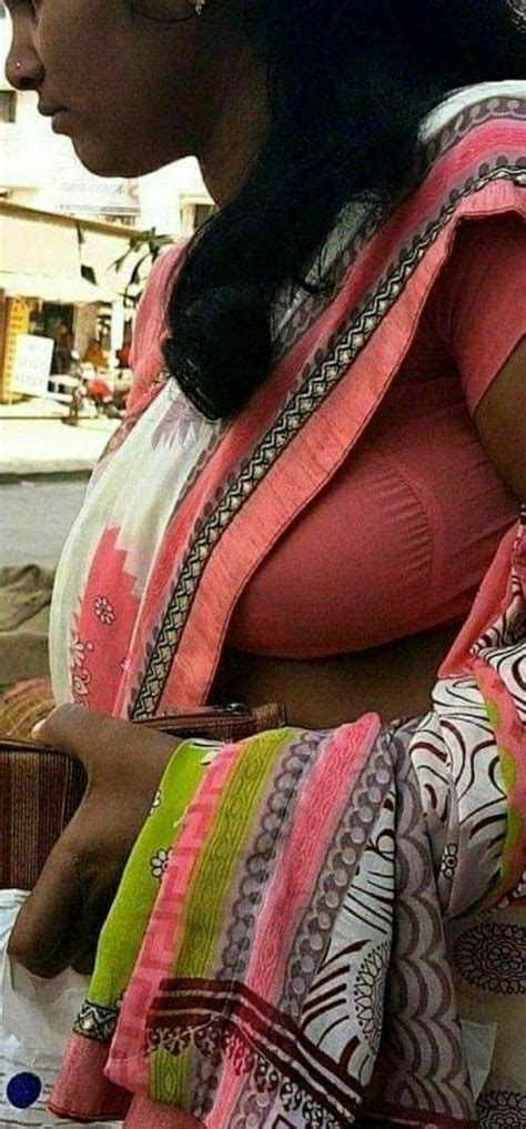 aunty boob press in saree Search